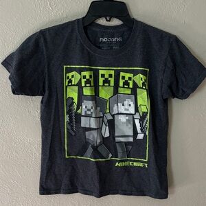 Minecraft Boys Youth Graphic Tshirt Medium
